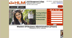 Desktop Screenshot of hlmmanagementcollege.org
